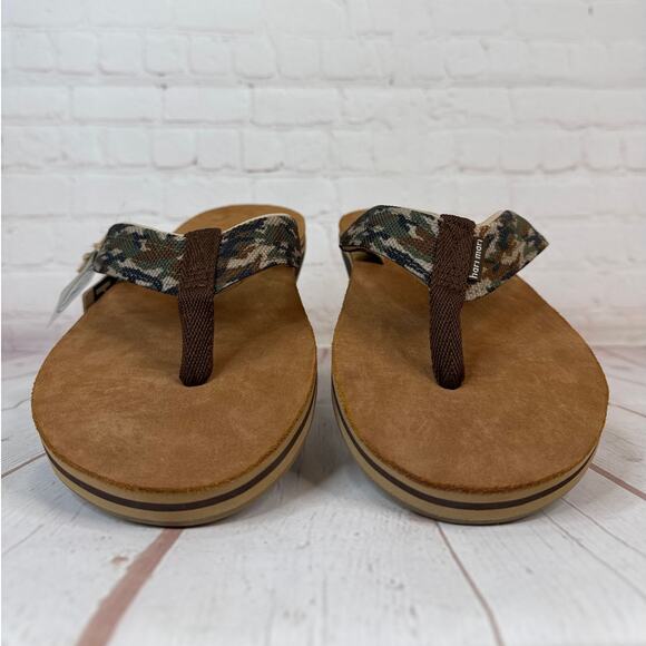Hari Mari Scouts Woodland Brown Camo Flip Flops Sandals Mens Size 13 main image 9